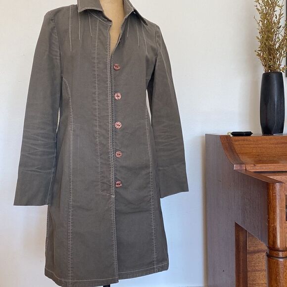 Inc. International Concepts sz S cotton trench 18” pit to pit and 35” length - Picture 1 of 12